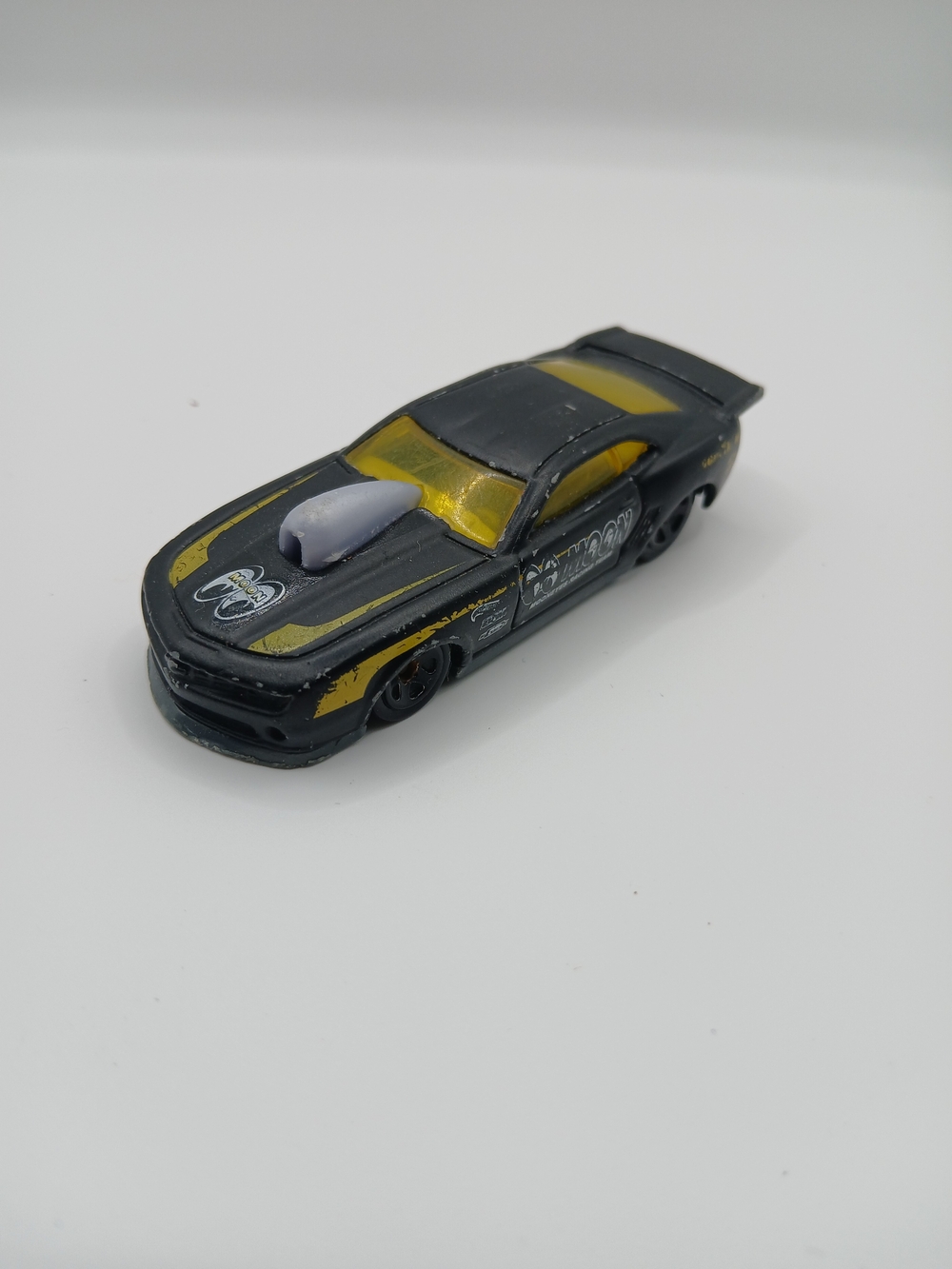 2010 Hot Wheels '10 Pro Stock Camaro Matte Black Moon Goodyear Chevy Malaysia